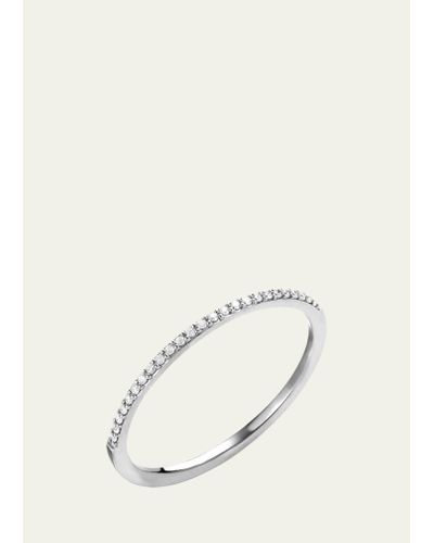 Lana Jewelry 14k Gold Thin Flawless Diamond Stack Ring - Natural