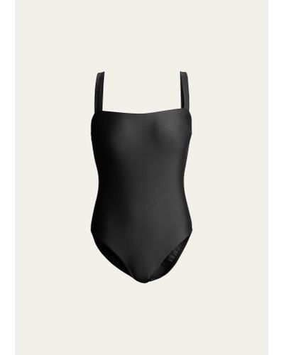 Matteau Square-neck Maillot One-piece Swimsuit - Black