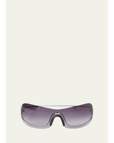 Off-White c/o Virgil Abloh Big Wharf Shield Sunglasses - Purple