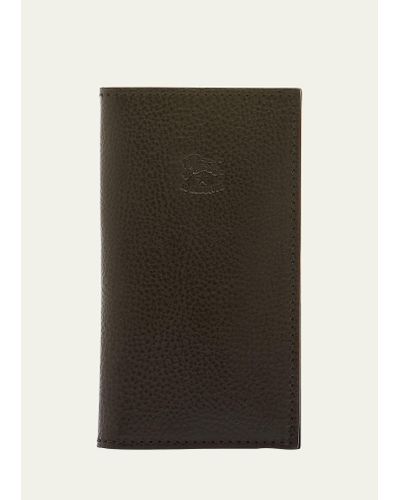 Il Bisonte Acero Flap Leather Card Holder - Green