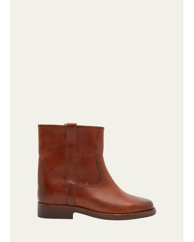 Isabel Marant Susee Leather Ankle Booties - Brown