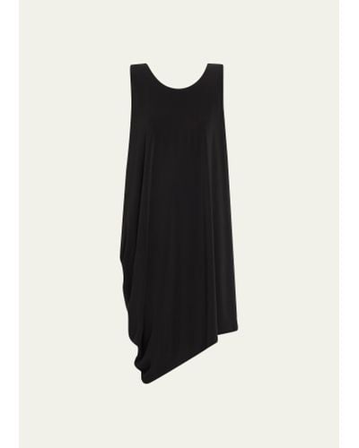 Issey Miyake Drape Jersey-36 Asymmetric Dress - Black