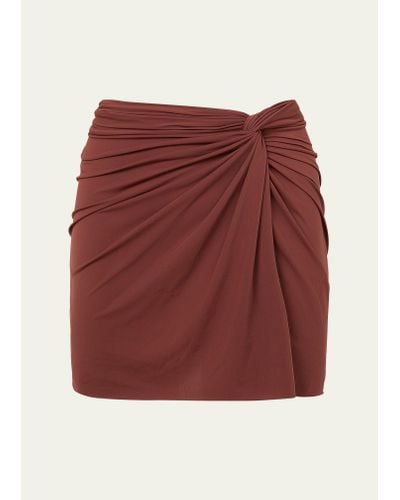 ViX Solid Karen Mini Skirt Coverup - Red