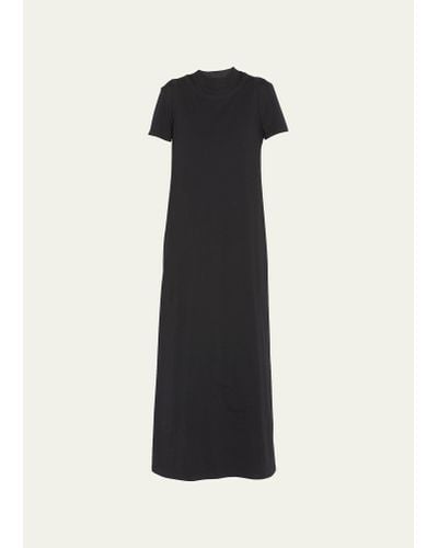The Row Maritza Layered Organic Cotton Maxi Dress - Black