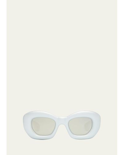 Loewe Inflated Acetate-nylon Butterfly Sunglasses - White