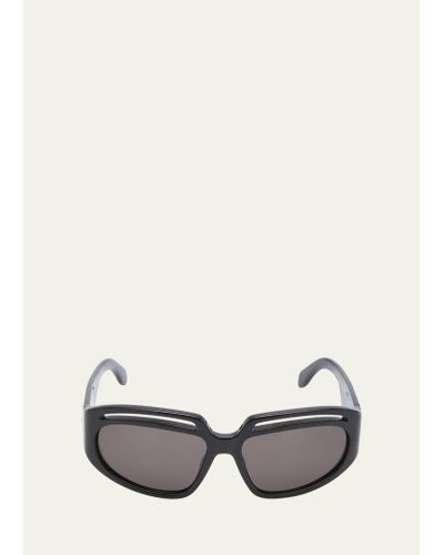 Palm Angels Heights Palm Icon Square Sunglasses - Natural