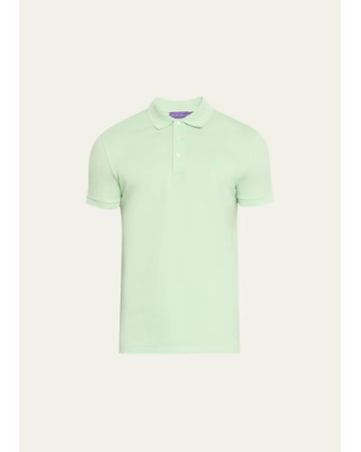 Ralph Lauren Purple Label Custom Slim-fit Pique Polo Shirt - Green