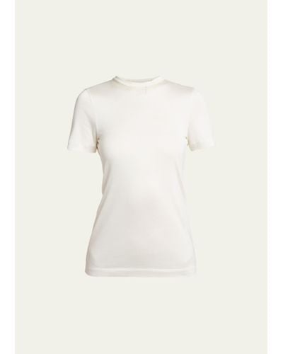 Loewe Open Back Anagram T-shirt With Knot Detail - Natural