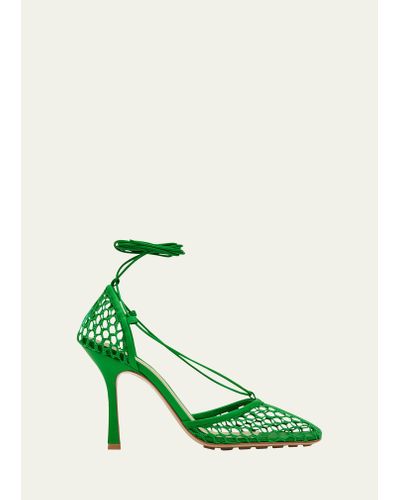 Bottega Veneta Stretch Stiletto Heel Sandal - Green