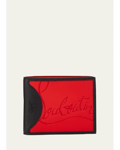 Christian Louboutin Coolcard Logo-plaque Leather Bifold Wallet - Red