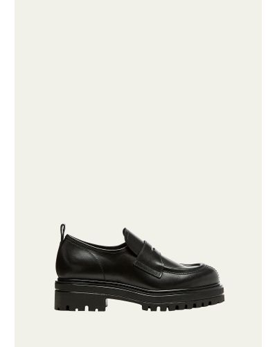La Canadienne Refresh Leather Casual Penny Loafers - Black