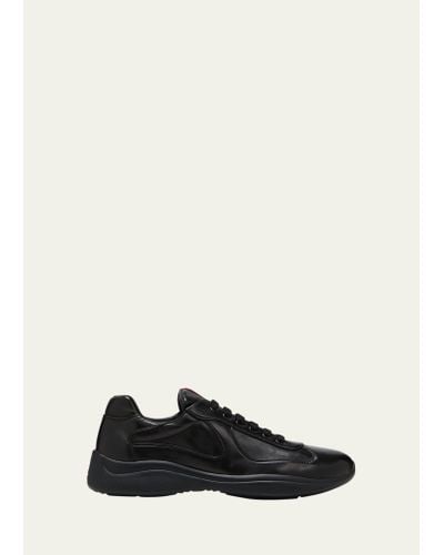 Prada Americas Cup Napa Leather Low-top Sneakers - White