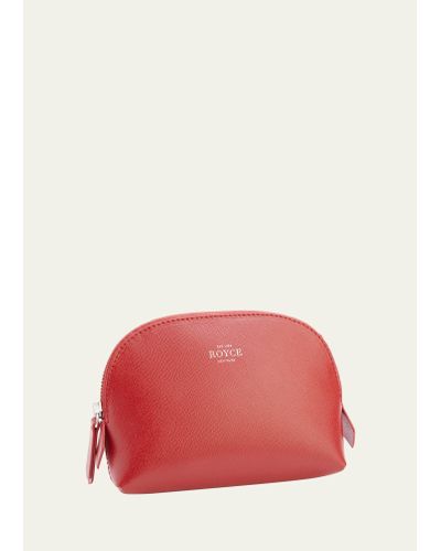ROYCE New York Compact Cosmetic Bag - Red