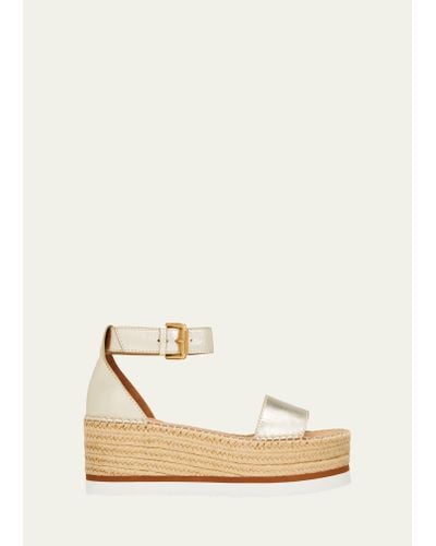 See By Chloé Glyn Platform Ankle-strap Sandals - Natural