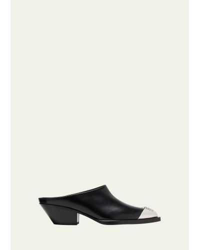 Givenchy 4g Metal-toe Western Mules - Black