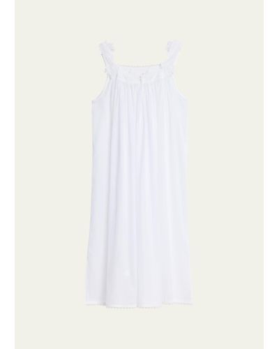 Celestine Florence Ruched Lace-trim Nightgown - White