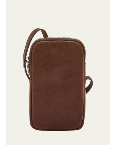 Il Bisonte Galileo Leather Crossbody Bag - Brown