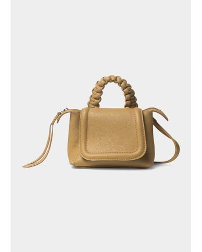Callista Mini Flap Leather Top-handle Bag - Metallic