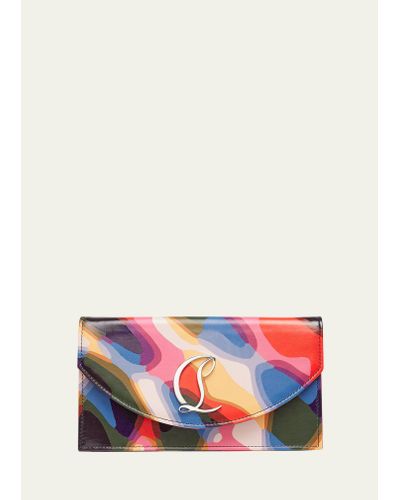 Christian Louboutin Loubi54 Illusion-print Clutch Bag - Red