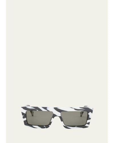Celine Flat-top Rectangle Sunglasses - Gray
