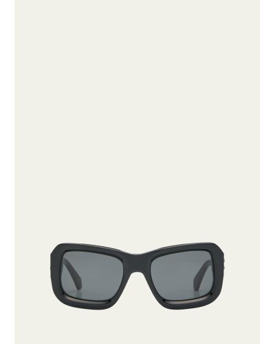 Off-White c/o Virgil Abloh Verona Acetate Square Sunglasses - Gray