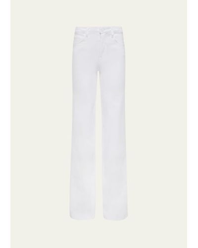 L'Agence Clayton High Rise Wide-leg Jeans - White