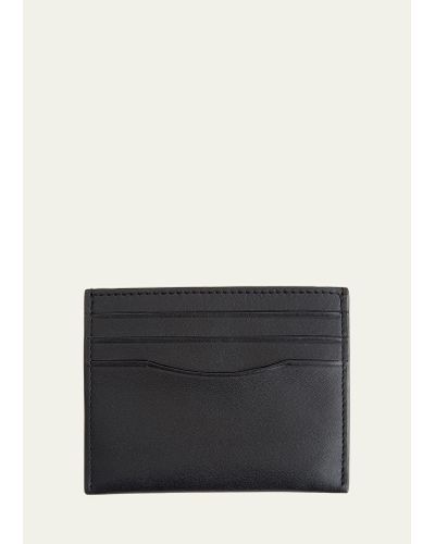 ROYCE New York Personalized Leather Rfid-blocking Minimalist Card Case - Gray