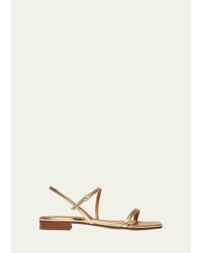 Emme Parsons Hope 10mm Flat Strappy Sandals - Natural