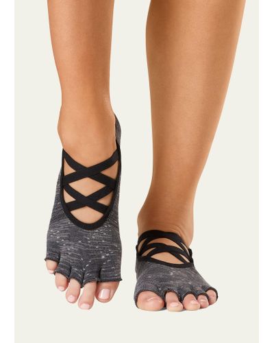 ToeSox Elle Hermosa Strappy Half-toe Grip Socks - Black