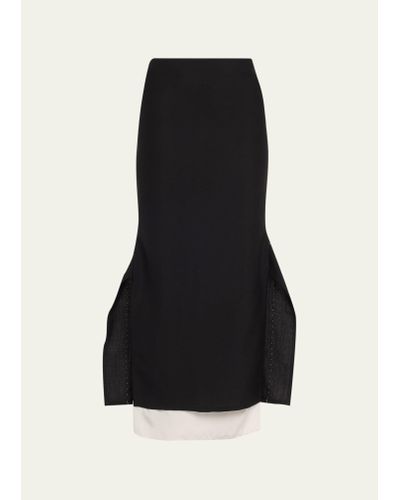The Row Patillon Deconstructed Maxi Skirt - Black