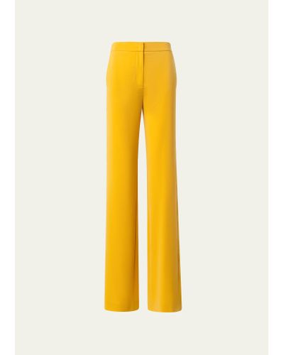Akris Punto Marla Lightweight Crepe Pants - Yellow