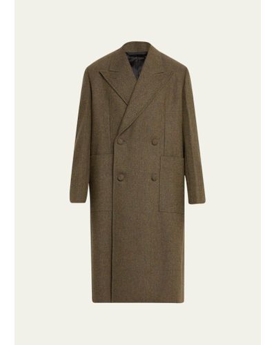 Givenchy Oversized Double-breasted Wool Coat - Natural