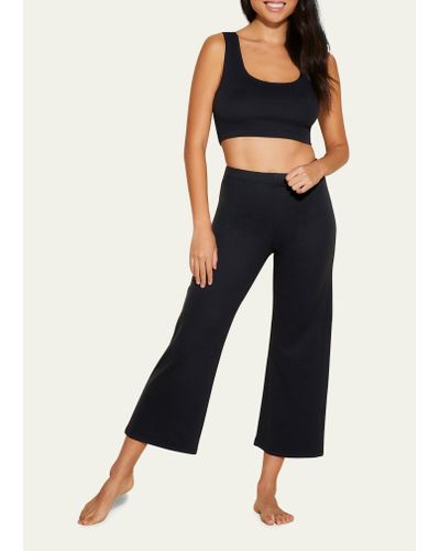 Cosabella Michi Cropped Double-knit Pants - Blue