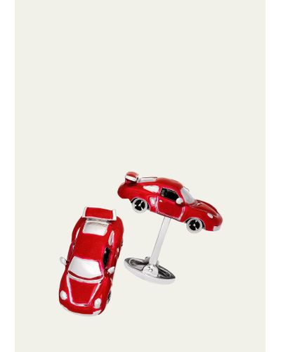 Jan Leslie Fast Race Car Cuff Links - Red