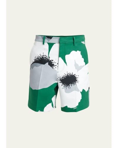 Valentino Garavani Flower Portrait Shorts - Green