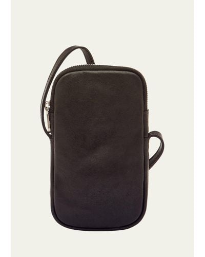 Il Bisonte Galileo Leather Crossbody Bag - Black