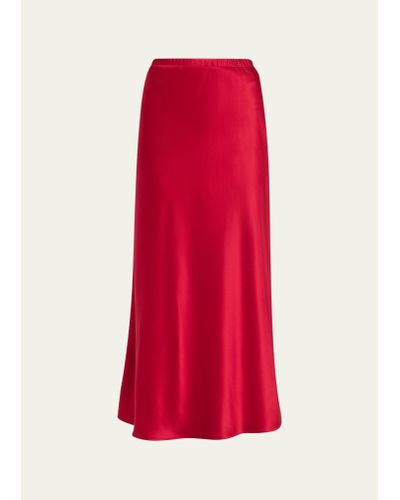SPRWMN Bias-cut Satin Maxi Skirt - Red