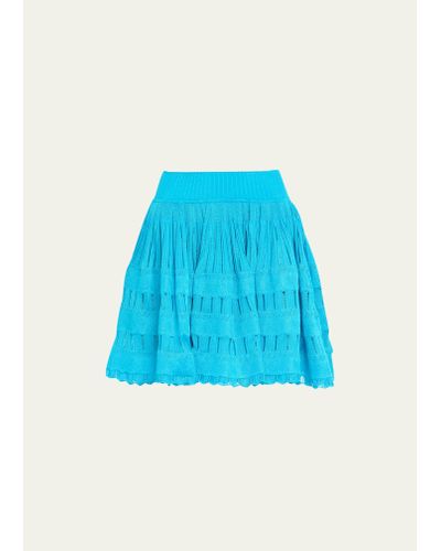 Alaïa Crinoline Mini Skirt - Blue