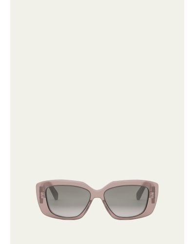 Celine Triomphe Acetate Butterfly Sunglasses - Gray
