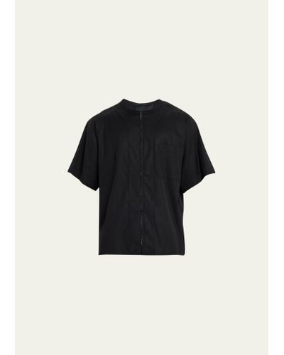 3.1 Phillip Lim Zip-front Baseball Shirt - Black