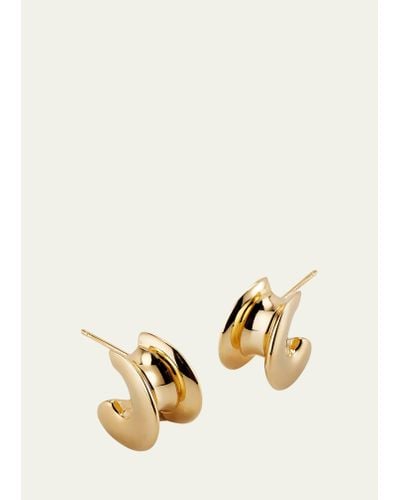 Bottega Veneta Gold Hoop Earrings - Natural