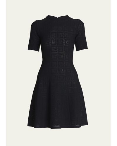 Givenchy 4g Pointelle Mini Dress - Black