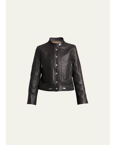 Proenza Schouler Alice Pebble Leather Jacket - Black