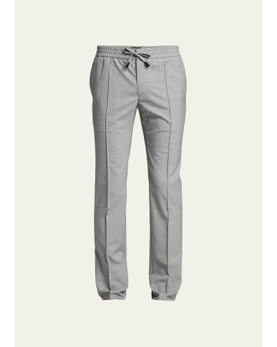 Brioni Wool Drawstring Pants - Gray