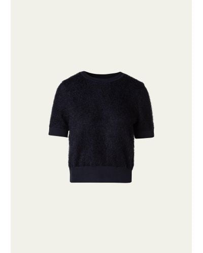 Akris Yarn Short-sleeve Sweater - Blue