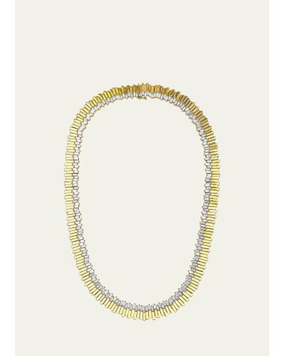 Suzanne Kalan 18k Yellow Gold Baguette Diamond Necklace - Metallic