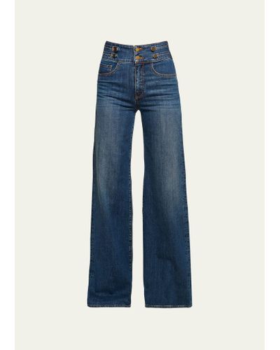 Ramy Brook Liv High-rise Wide-leg Jeans - Blue