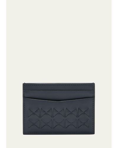 Serapian Mosaico Leather Card Case - Blue