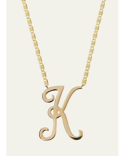 Lana Jewelry 14k Malibu Initial Necklace - Natural