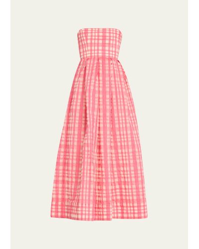 Rosie Assoulin Oh Oh Livia's Strapless Midi Dress - Pink